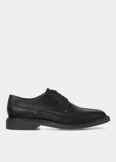 Tenis Polo Ralph Lauren Hombre Negros - Asher Leather Cap Toe - PWGIZ4953